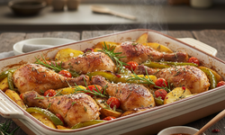 10 dakikada hazır fırında tavuk