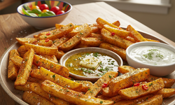 Pazar sabahının çıtır yıldızı baharatlı patates kızartması