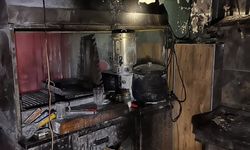 İş Yerinin Mutfağı Alevlere Teslim Oldu