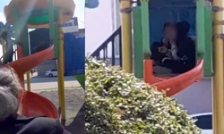Eskişehir’de çocuk parkında endişe yaratan anlar!