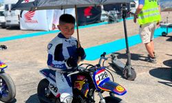 Minik Motosikletçi Atakan'dan İlk Galibiyet