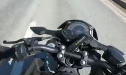 Motosiklet Sürücüsü Yere Çakıldı