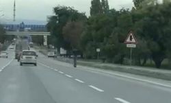 Çevreyolunda elektrikli scooter ile tehlikeli yolculuk
