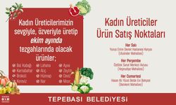 Tepebaşı'nda kadın üreticilerin doğal ürünleri vatandaşla buluşuyor