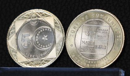36. NATO Zirvesi anısına özel tasarımlı 5 lira tedavüle sunuldu