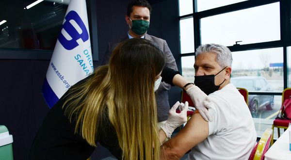 EOSB’de günde 300 aşı yapılıyor