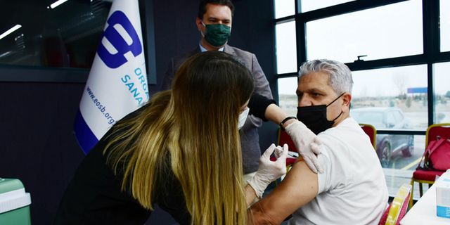 EOSB’de günde 300 aşı yapılıyor