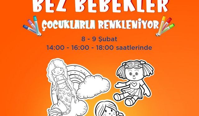 Özdilek AVM’de bez  bebek boyama atölyesi