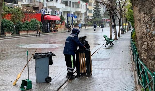 Soğuk havalara rağmen çalışmaya devam