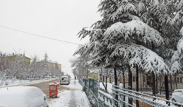 Eskişehir’in yüksek kesimlerinde kar etkili oldu