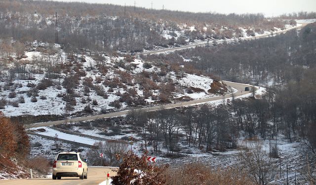 Ormanlık alanda kar ve sisin buluşması ile oluşan görsel şölen