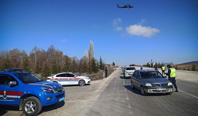 Helikopter destekli trafik denetimi yapıldı