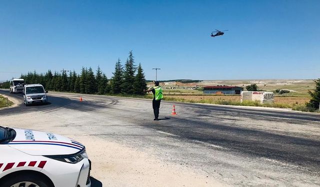 Helikopter destekli trafik denetiminde 6 bin 460 TL para cezası uygulandı