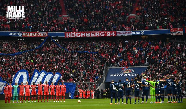 Allianz Arena'da depremde hayatını kaybedenler için saygı duruşu