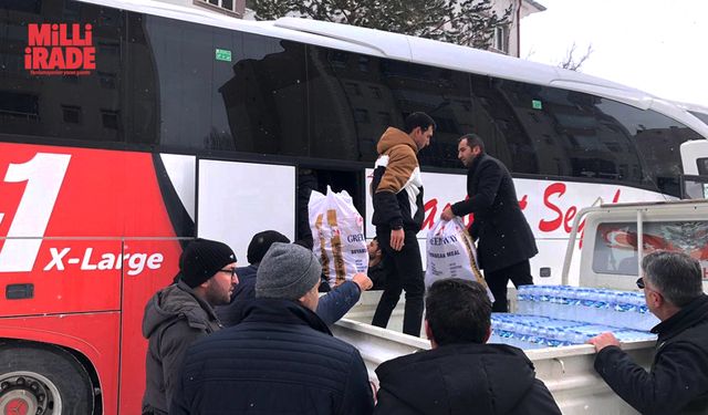 Ülkenin dört bir yanından bölgeye yardım yağıyor