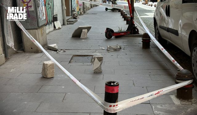 Binadan düşen beton parçaları hayati tehlike oluşturuyor