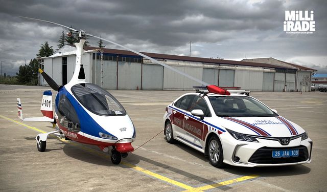 Jandarma'dan ‘Cayrokopter’ ile trafik denetimi (VİDEO HABER)