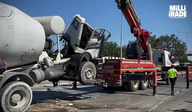 Beton mikseri dehşet saçtı: 14 yaralı (VİDEO HABER)