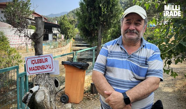 Bu ilçede maden suyu çeşmeden akıyor (VİDEO HABER)