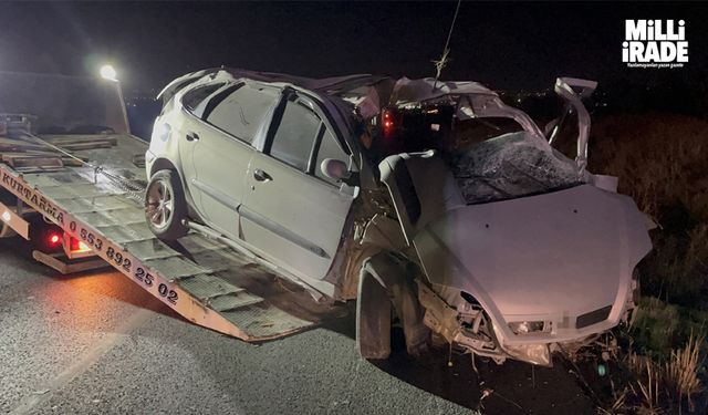 Otomobil hurdaya döndü  sürücü hayatını kaybetti