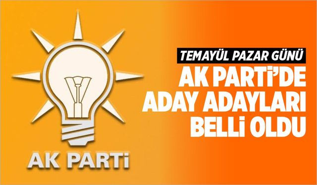 AK Parti’de aday adayları belli oldu