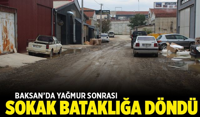 Sağanak yağış sonrası sokaklar bataklığa döndü