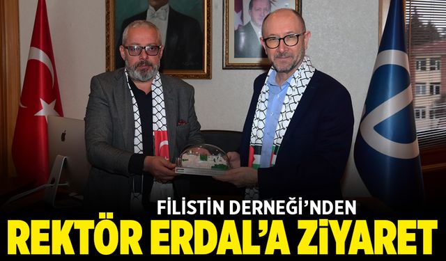 Filistinlilerden Rektör Erdal’a teşekkür ziyareti