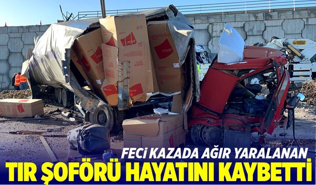 Feci kazada ağır yaralanan tır şoförü hayatını kaybetti