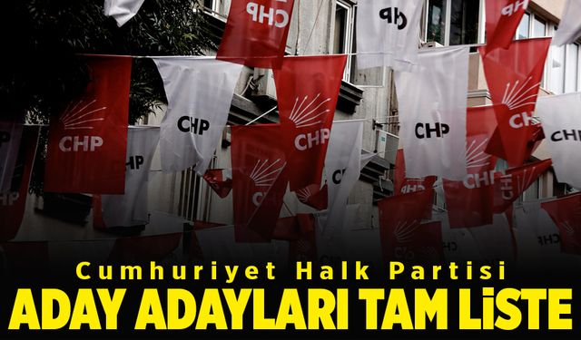 CHP'nin aday adayları tam listesi