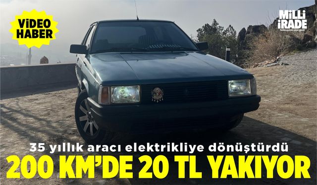 35 yıllık otomobili elektrikliye dönüştürdü (VİDEO HABER)