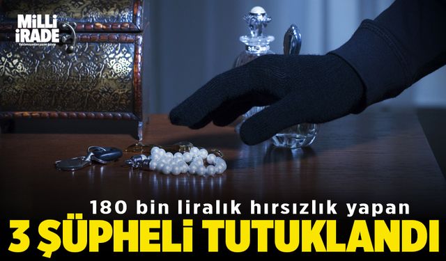 180 bin TL değerinde hırsızlık yapan 3 şahıs tutuklandı