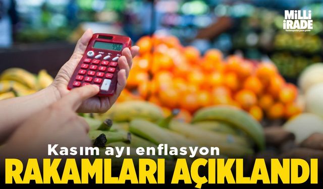 Kasım ayı enflasyon rakamları açıklandı