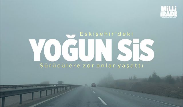 Yoğun sis nedeniyle sürücüler zor anlar yaşadı (VİDEO HABER)