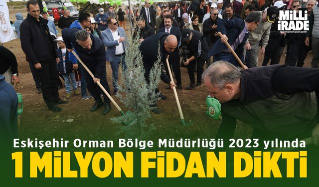 2023 yılında 1 milyon 264 bin fidan diktiler