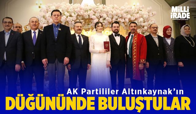 AK Partililer gençlik kolları başkanının düğününde buluştu (VİDEO HABER)