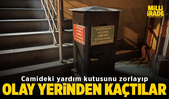 Caminin yardım kutusuna hırsızlık girişimi