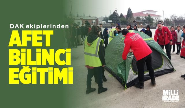 DAK'tan Afet Bilinci Eğitimi