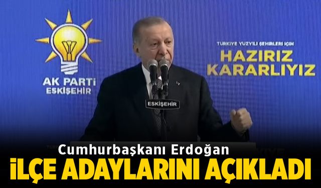 Cumhurbaşkanı Erdoğan ilçe adaylarını açıkladı (VİDEO HABER)