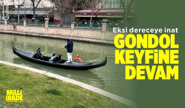 Eksi dereceye inat, gondol keyfine devam ettiler