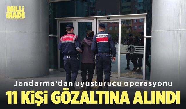 Jandarma'dan operasyon: 11 kişi gözaltında