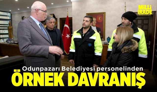 Odunpazarı Belediyesi personelinden örnek davranış