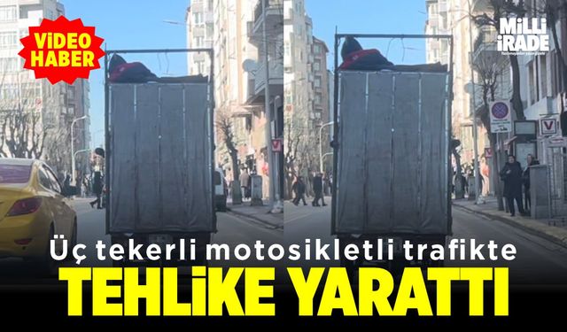 Trafikte tehlike yarattılar (VİDEO HABER)