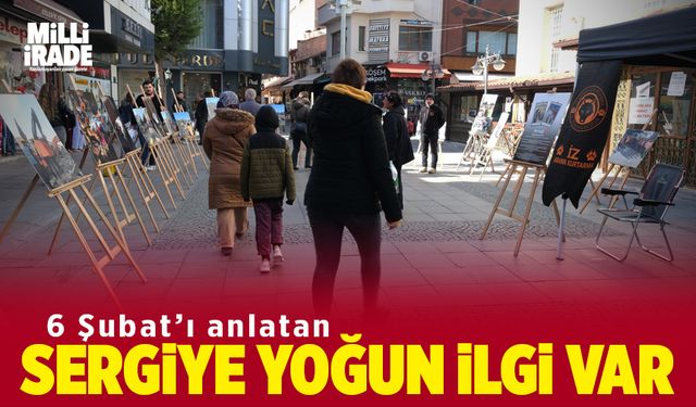 6 Şubat'ı anlatan resim sergisi yoğun ilgi gördü