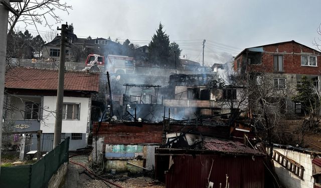 Baba ve oğlunun evleri küle döndü