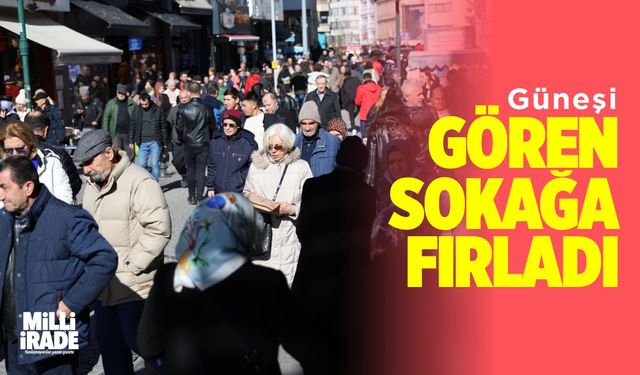 Güneşi gören vatandaşlar soluğu sokakta aldı