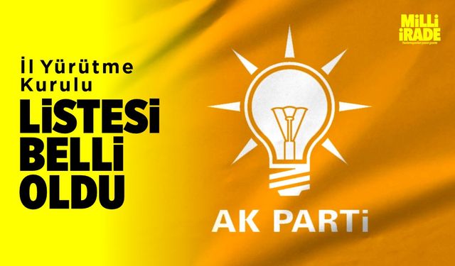 AK Parti Eskişehir’de İl Yürütme Kurulu belli oldu