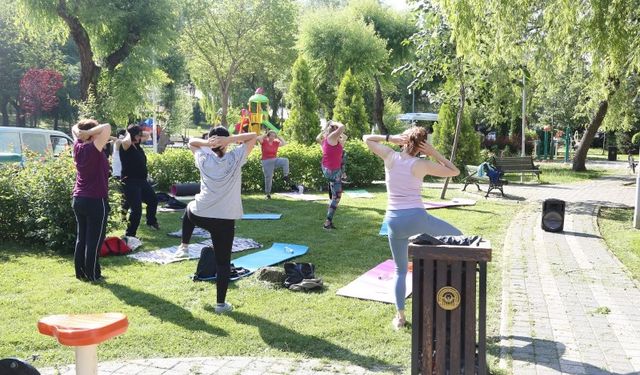 Odunpazarı’nda parklarda sabah sporu başlıyor