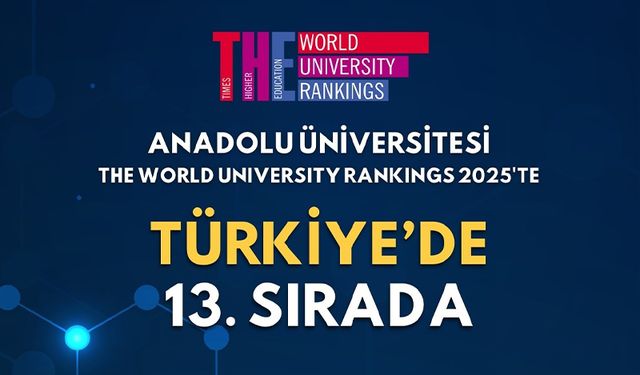 Anadolu Üniversitesi, THE World University Rankings 2025’te 13'üncü sırada