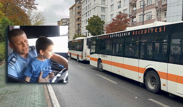 Otobüs şoförü kucağında çocukla yoluna devam etti