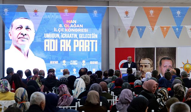 AK Parti Han ve Çifteler ilçe kongrelerine yoğun katılım